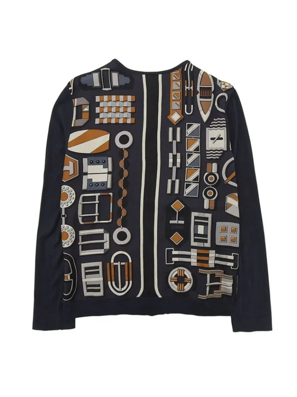 ★SOLD★ Hermes Lemaire Era Twill Rene Silk Cashmere Blend Geometric Print Cut - Picture 2 of 6